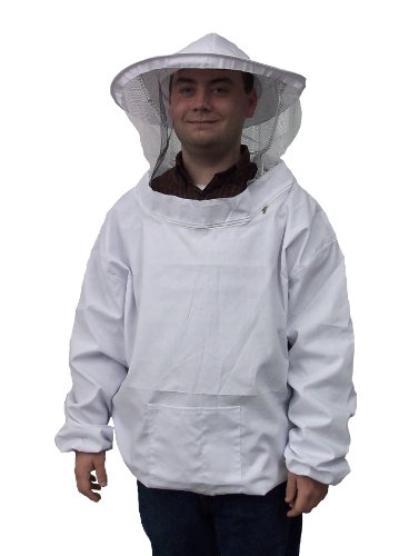 L Half-length Bee Suit Beekeeping Protective Clothing Jacket Suit with 3 Layer Ventilated Self Protective Veil Suitable for Spring Summer Beekeeper Equipments Beekeeping Suits for Beginner Beekeepers 