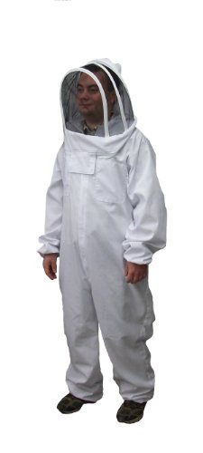 with Veil Hood BEE-V106 VIVO Professional Large Cotton Full Body Beekeeping Bee Keeping Suit 