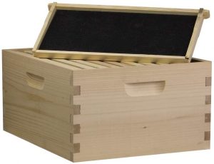 BEE-HV03 VIVO Beekeeping Add-on Medium Super Bee Hive Box Kit with 10 Frames for Langstroth Beehive 