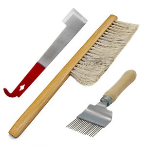 Best Hive Tools - Blisstime Set of 3 Hive Tool, Bee Brush and Comb Wax Scratcher Extracting Fork