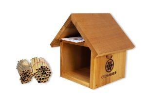 Crown Bees Chalet Bee House & Nesting Material Combos