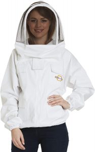 Best Beekeeping Veils - Natural Apiary Apiarist Beekeeping Jacket with Fencing Veil