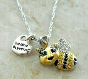 Unique Honey Bee Jewelry - Bee-lieve In Yourself Pendant Necklace