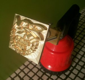 Branding Iron for Beehives with Blow Torch - Text and Logo on Brass