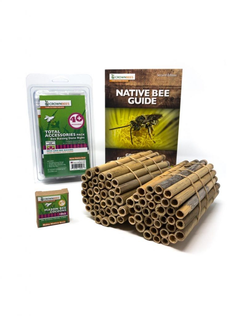 Mason Bee Kits with Bees - Bee House Upgrade Kits with Solitary Bees