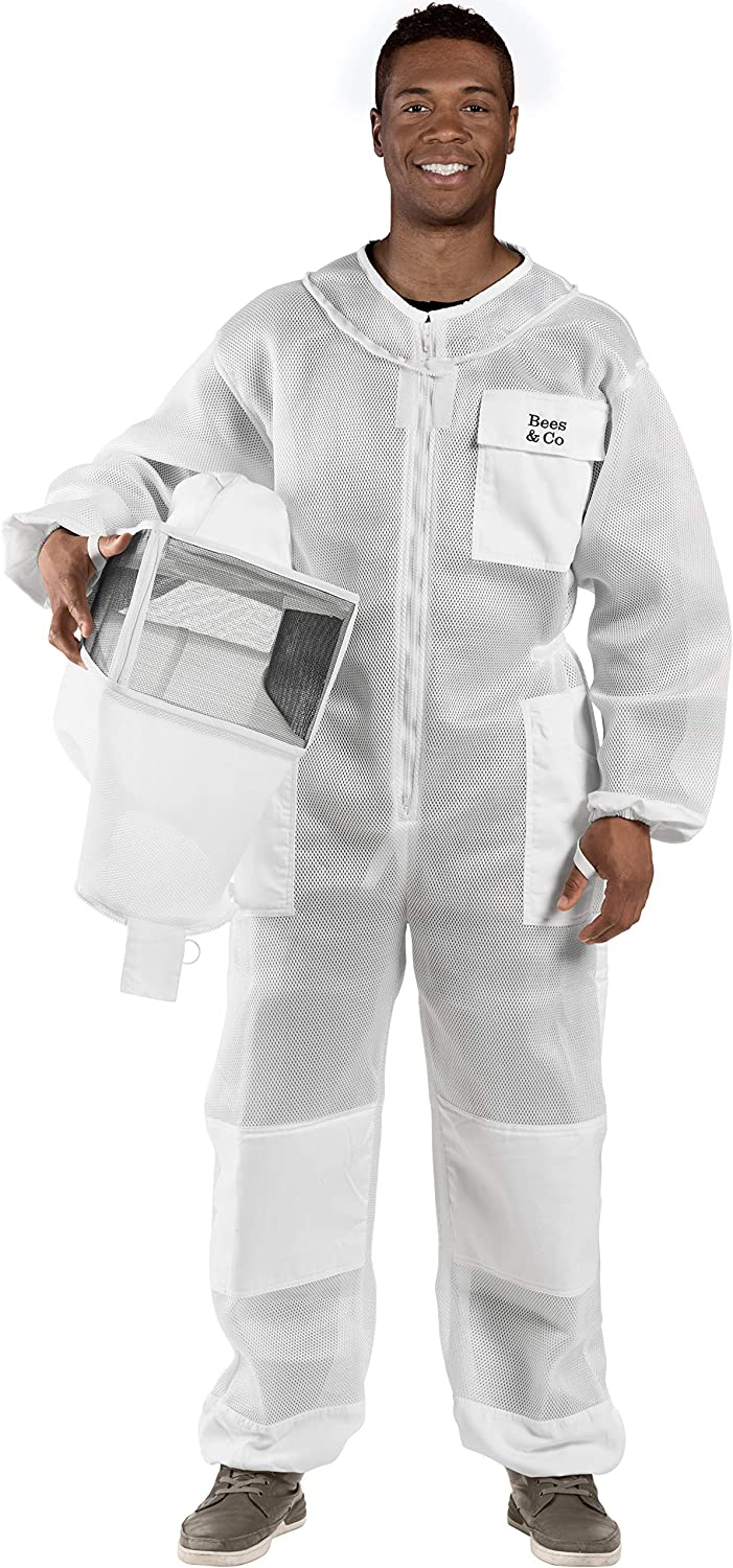 Ultra Breeze Large Beekeeping Suit with Veil, 1-Unit, White